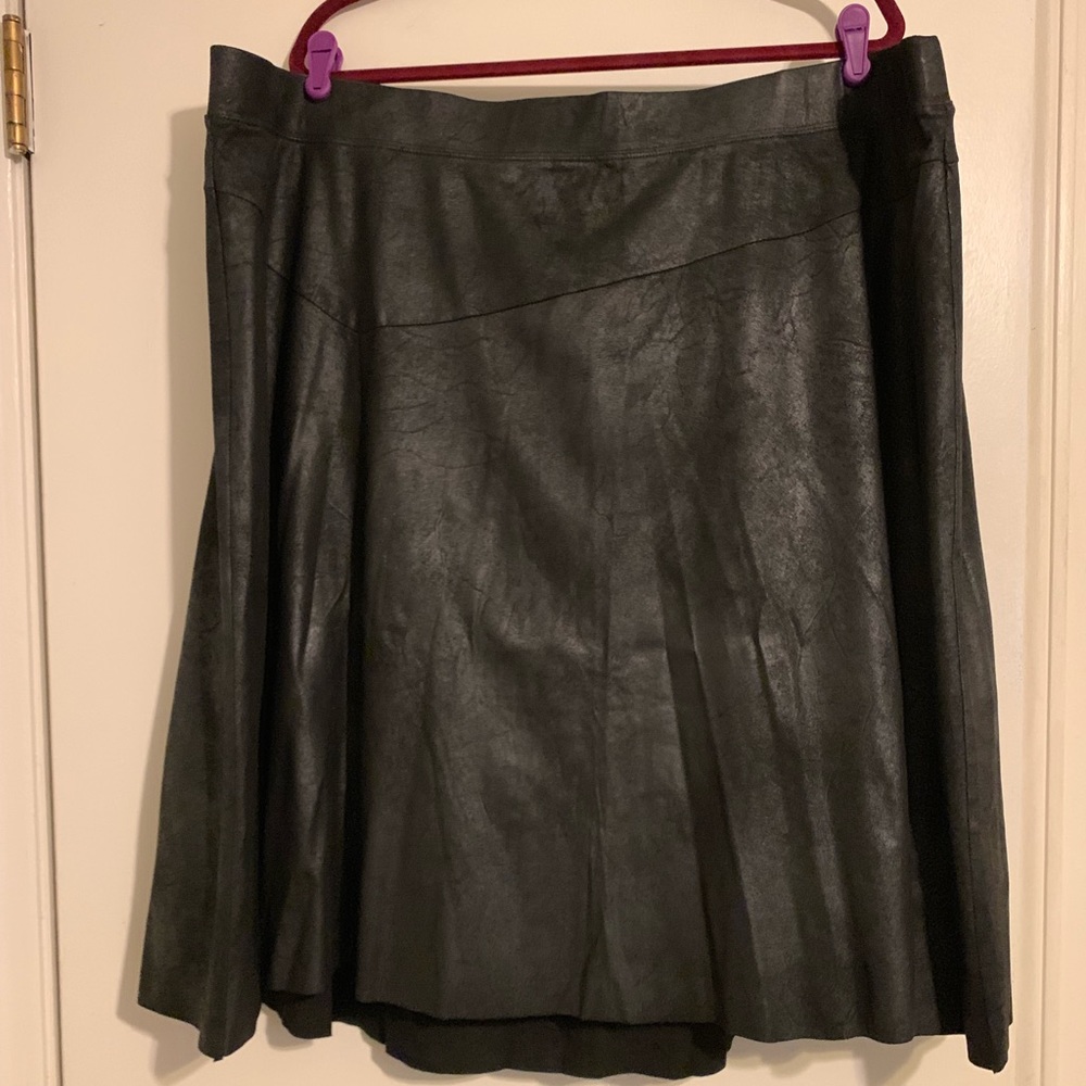 Cato Black leather look skirt